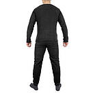 Термобілизна тактична на флісі (круглий ворот) чорна Mil-Tec 11221002 -XL, фото 4