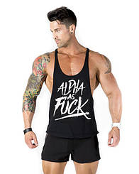 Майка борцовка на тонких лямках Alpha as Fuck (Різні кольори)