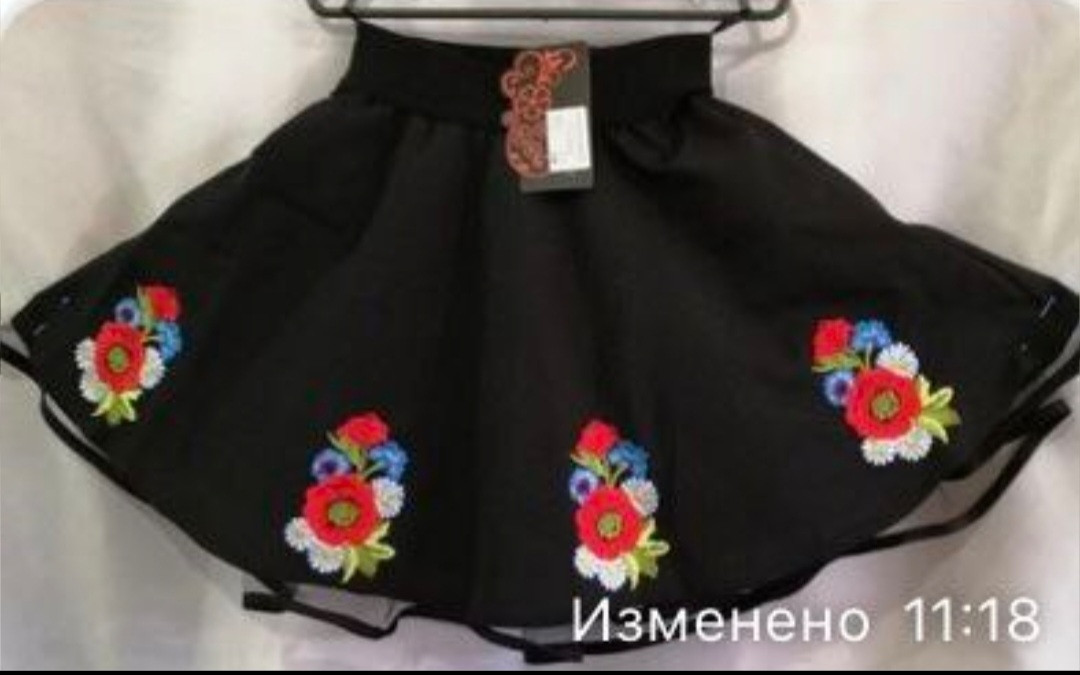 Дуже гарна дитяча спідниця, р. 110-14698-116, чорна