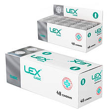 Презервативи LEX Classic з силіконовим змащувачем  та з семязбірником 48 шт
