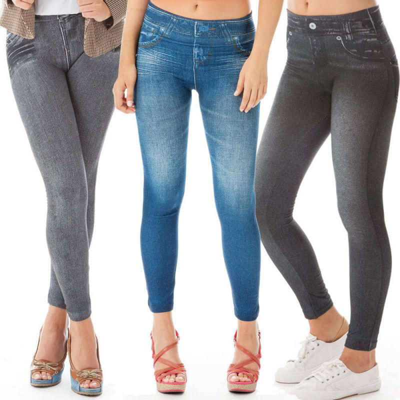 Теплые леггинсы Slim Jeggings (комплект 3 цвета) - фото 4 - id-p31012923