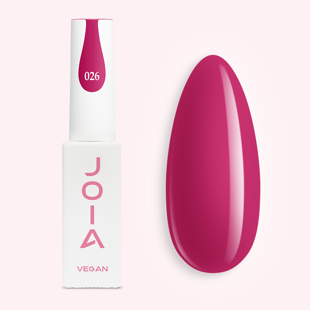 Гель-лак для нігтів JOIA vegan 026 (малиново-рожевий), 6 мл, фото 1