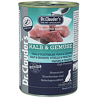 Консерва для собак Dr.Clauder's Selected Meat Veal & Vegetables (Телятина/овочі) - 400 г
