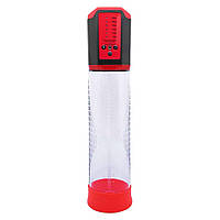 Автоматична вакуумна помпа Men Powerup Passion Enlargement system Red, перезаряджувана, 5 режимів SO6227