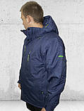 Чоловіча зимова куртка парка оригінальна Snow headquarter термокуртка гірськолижна тепла на зиму синя, фото 2