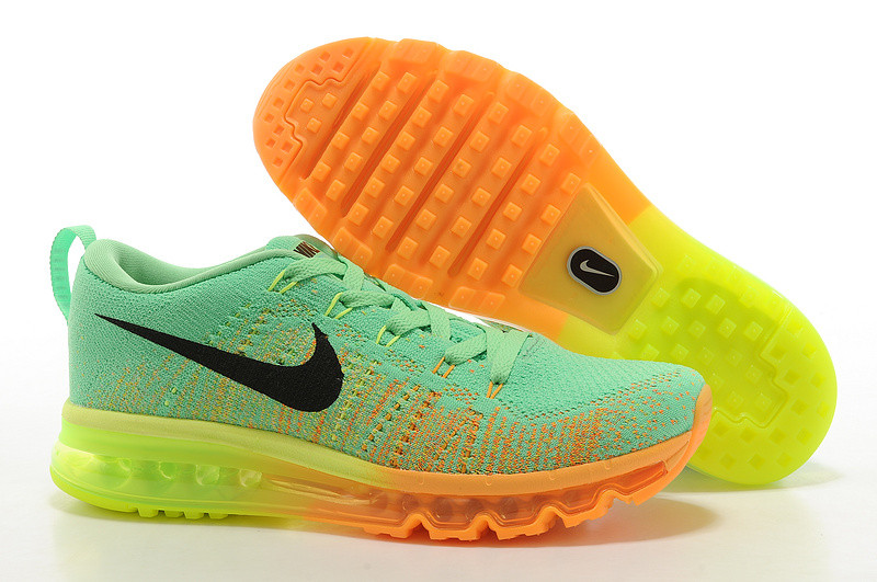 Жіночі кросівки Nike Air Max 2014 Flyknit Green/Orange