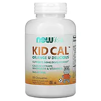 NOW Foods, Kid Cal, добавка з кальцієм для дітей, 100 жувальних таблеток