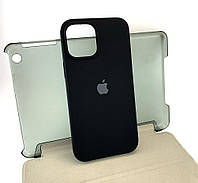 Чехол на iPhone 12 Pro Max накладка бампер Silicone Case силиконовый черный оригинал