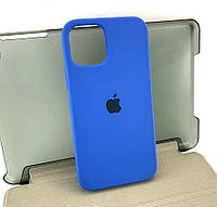 Чехол на iPhone 12, iPhone 12 Pro накладка бампер Silicone Case голубой оригинал