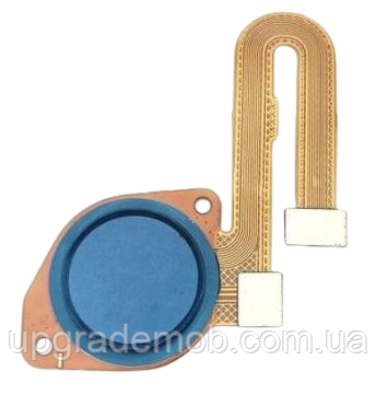 Шлейф Motorola XT2081-1 Moto E7 Plus /XT2097-6 Moto E7 Power з сканером відбитка пальця синього кольору, фото 1