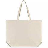 Еко-сумка з бавовни для покупок з саржі (50х40х14 см) 240 г/кв., фото 4