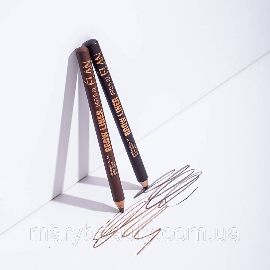 Олівець для брів ELAN Brow Liner PRO B 01 medium brown, фото 1