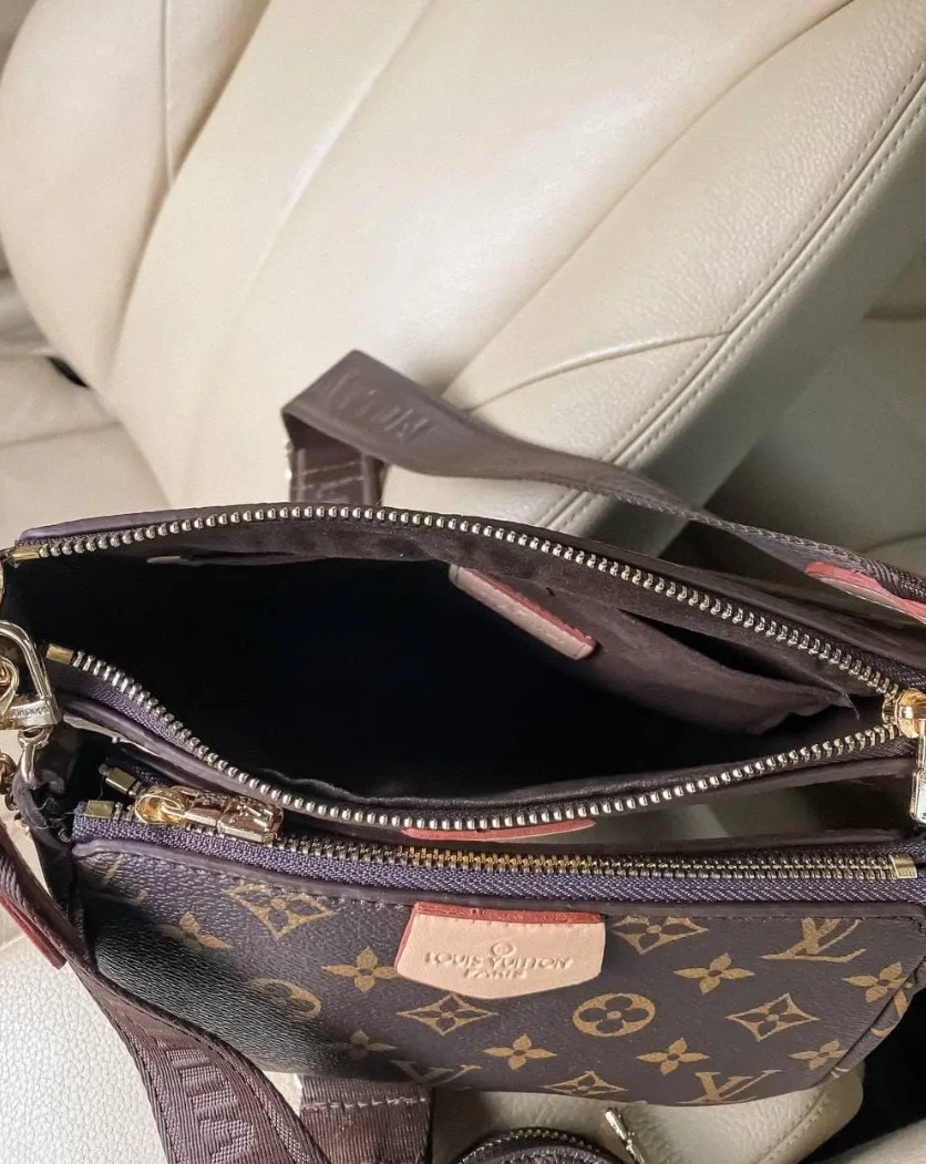 Сумка Louis Vuitton 3 в 1 коричнева сумка клатч Луї Вітон люкс шкіра ...