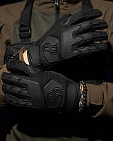 Перчатки тактические Protect Black (L), Рукавицы штурмовые с закрытыми пальцами