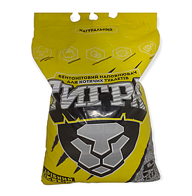 Наповнювач бентонітовий Тигра дрібний (0,4-1,5 мм) 5кг для котячого туалету