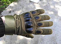 Перчатки длинные тактические штурмовые Oakley олива перчатки защитные для охоты стрельбы туризма ВСУ