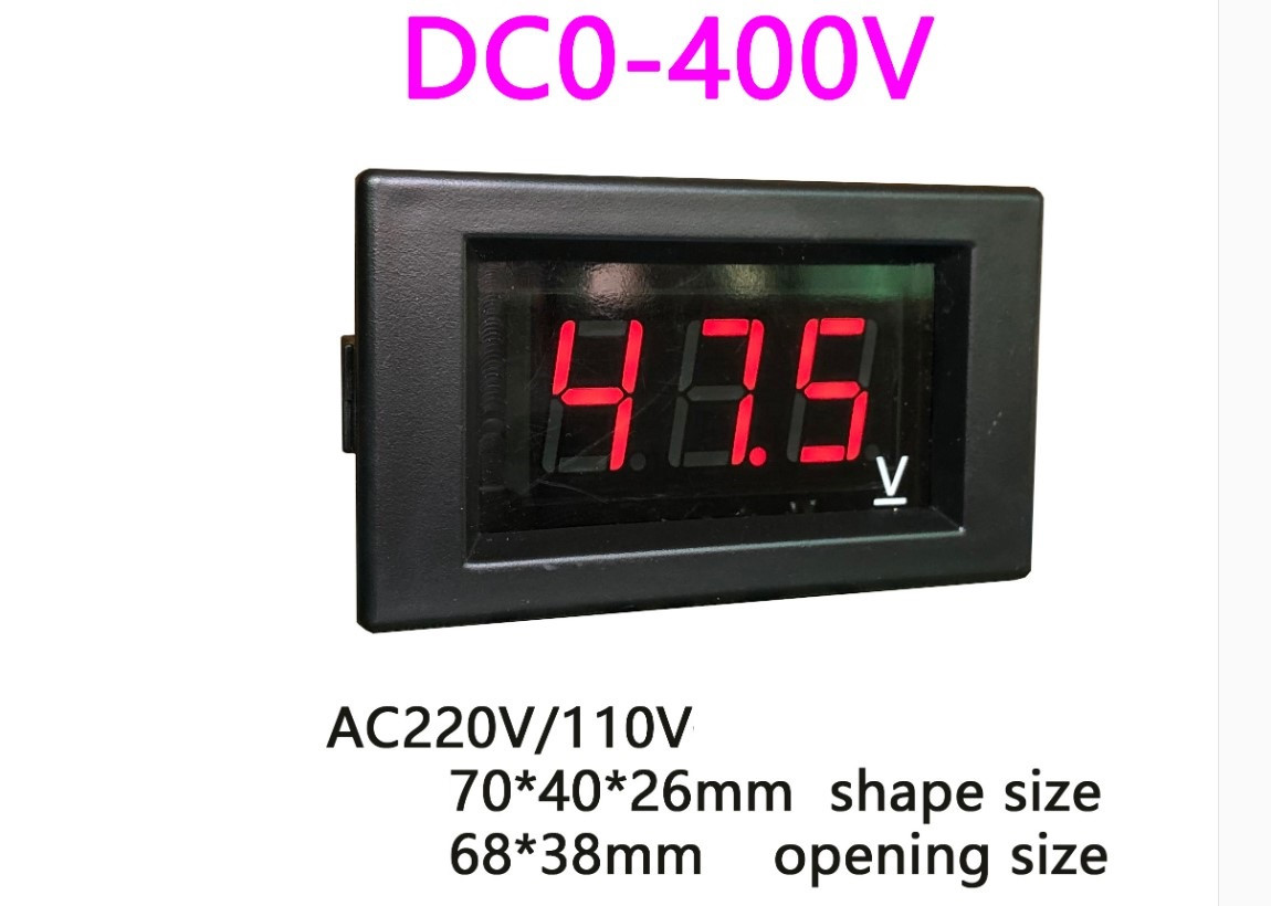 Вольтметр V27DC-D 0-400 В (червоні цифри)