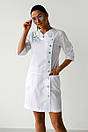 Жіночий медичний халат з вишивкою 44 розмiр, фото 4
