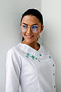 Жіночий медичний халат з вишивкою 44 розмiр, фото 5