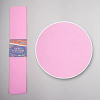 Гофрированная бумага " Розовый светлый "50*200 см 55%, 20г/м2 жатка креп гофра Krepina креповая бумага