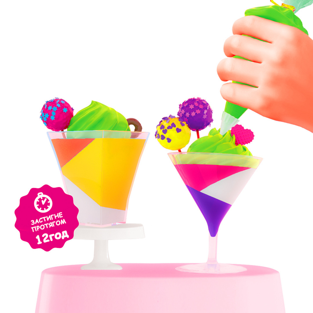Набір для творчості ТМ Candy Cream CAKE POPS 75001 кейк попс кекс ліплення слайм легкий пластилін тісто ОКТО