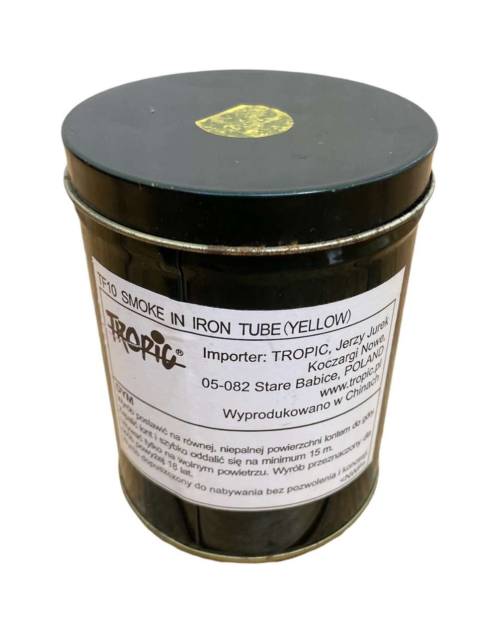 Кольоровий дим для фотосесії Жовтий Tropic TF-10 Yellow smoke, час роботи 70 сек