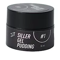 Siller Gel Pudding 01 Чорний, Твердий гель-лак