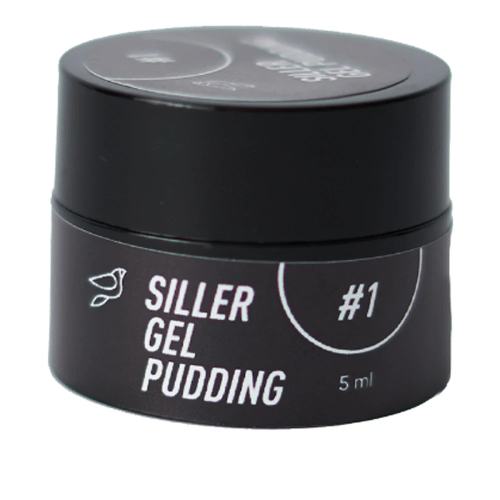 Siller Gel Pudding 01 Чорний, Твердий гель-лак, фото 1
