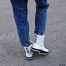 Білі зимові напівчобітки натуральна шкіра, фото 10