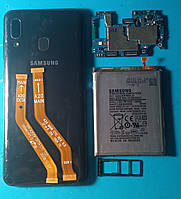 РОЗБИРАННЯ Смартфон Samsung Galaxy A20 2019 SM-A205FN 3/32GB плата, кришка, шлейф, лоток ,аккумулятор