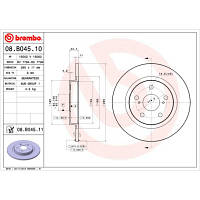 Тормозной диск Brembo 08.B045.10 - Топ Продаж!