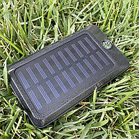 Павербанк-фонарик на солнечной батарее 20000mAh Solar Power Bank 2 USB порта, для телефона