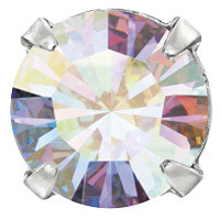Пришивні стрази в цапах Preciosa (Чехія) ss16 Crystal AB/срібло