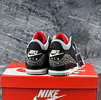 Чоловічі кросівки Nike Air Jordan Denim Black (чорні із сірим і червоним) модні демісезонні кроси PD7043 топ, фото 4