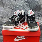 Чоловічі кросівки Nike Air Jordan Denim Black (чорні із сірим і червоним) модні демісезонні кроси PD7043 топ, фото 5