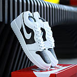 Чоловічі кросівки Nike Air Jordan 1 Low Panda (білі з чорним) повсякденні кроси 2024 Найк топ, фото 6