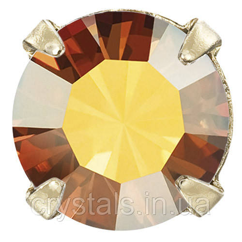 Пришивні стрази в цапах Preciosa (Чехія) ss16 Crystal Sunrise/золото