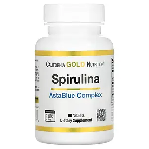 Спіруліна органічна California Gold Nutrition Spirulina Astra Blue Complex Blend 60 таб.
