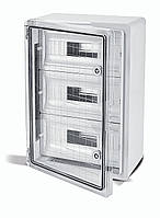 Шкаф ударопрочный модульна ABS 350x500x190, 12х3 модулей, с прозраной дверцей, IP65 ADALPANO