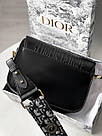 Жіноча сумка Крістіан Діор чорна Christian Dior Black натуральна шкіра, фото 6