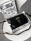 Жіноча сумка Крістіан Діор чорна Christian Dior Black натуральна шкіра, фото 10