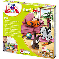 Набор пластики Fimo kids Домашние любимцы 4 цвета 42 гр (8034 02 LZ)
