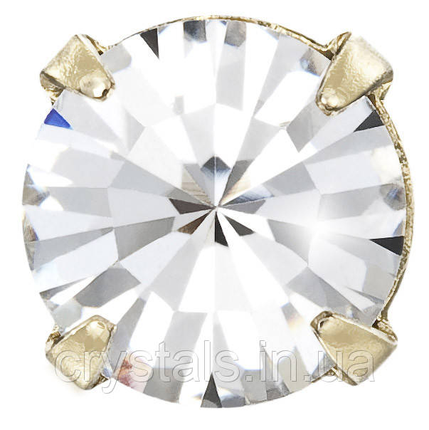 Пришивні стрази в цапах Preciosa (Чехія) ss20 Crystal/золото