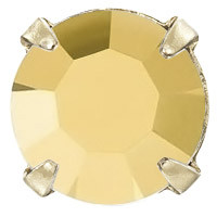 Пришивні стрази в цапах Preciosa (Чехія) ss20 Crystal Aurum/золото