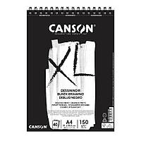Альбом для графіки на спіралі чорний папір Canson XL Mix Media А4 150 г/м2 (C400039086)