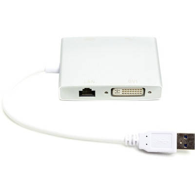 Переходник USB 3.0 to HDMI, DVI, VGA, RJ45 Gigabit Ethernet PowerPlant ...