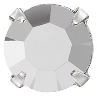 Пришивні стрази в цапах Preciosa (Чехія) ss29 Crystal Labrador/срібло