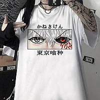Аниме футболка в японском стиле харадзюку с принтом Токийский Гуль