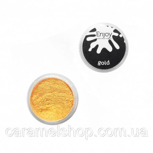 Пил перлинний для нігтів втирання Enjoy 1 г Gold золото