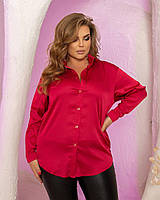 Женская блузка. размер 42-46,48-52. ткань шёлк армани. Цвета- чёрный,бежевый,изумруд,электрик,малина.